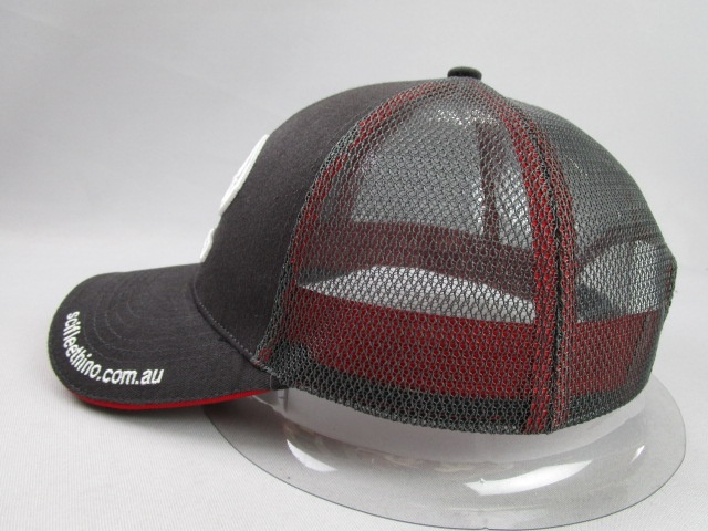 Small minimum order brand quality customized custom 3D embroidery curved brim mesh hat