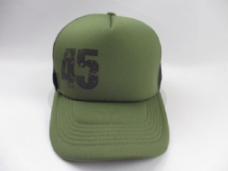 BSCI foam ARMY GREEN nylon mesh trucker cap