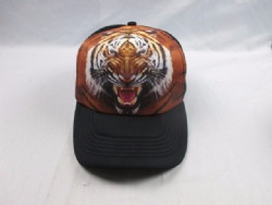 tiger design vivid sublimation nylon mesh trucker cap