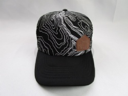 debossed leather design screen print/sublimation nylon mesh trucker cap