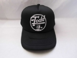 solid black color mesh trucker cap