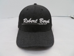 heather grey 100% acrylic baseball cap