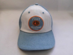 Denim fabric unstructured baseball cap