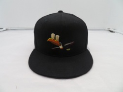 Flat bill custom logo flat embroidery 6 panel snapback ball cap