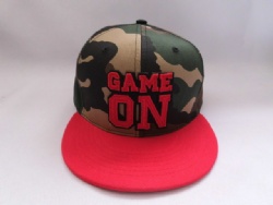 OEM acrylic 6 panel embroidery logo custom camo fabric flat bill snapback hats caps