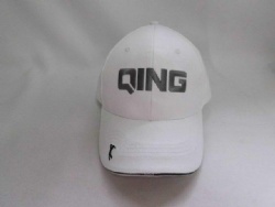 GOLF HAT with woven tab embossed buckle