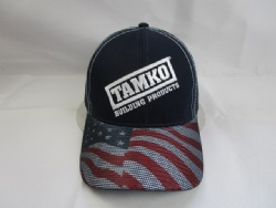 US flag design sublimation running hat with mesh back