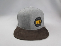 wholesale top quality flat brim hat custom PVC rubber suede peak fashion hip hop snapback cap