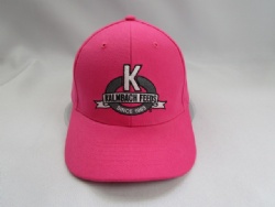 Hot pink girl wear custom design baseball cap
