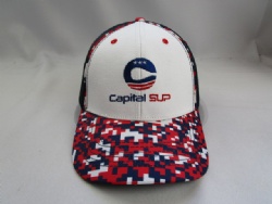 Unisex Gender 6-Panel Hat Style 3D Embroidery Logo Custom Baseball Caps Cotton with sublimtion peak and piping