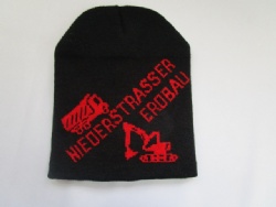 simple design custom beanie  jacquard logo