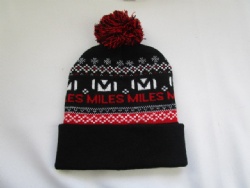 complicated custom design jacquard beanie