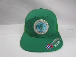 flat bill nylon mesh trucker cap flag design