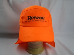 Satety luminescent orange hat with flap