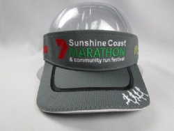customer design sublimation cotton sun visor with elastic band