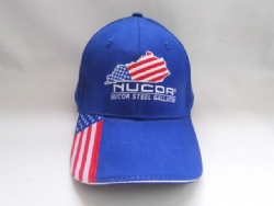 flex fit strecthed fabric fitted cap with US flag woven badge design